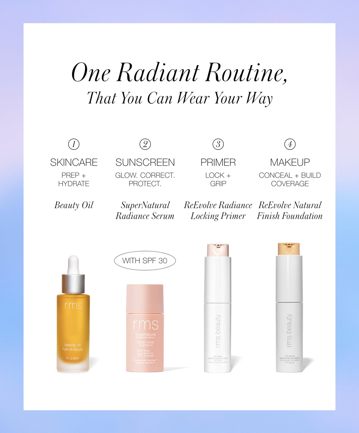 SuperNatural Radiance Tinted Serum with SPF 30 Routine